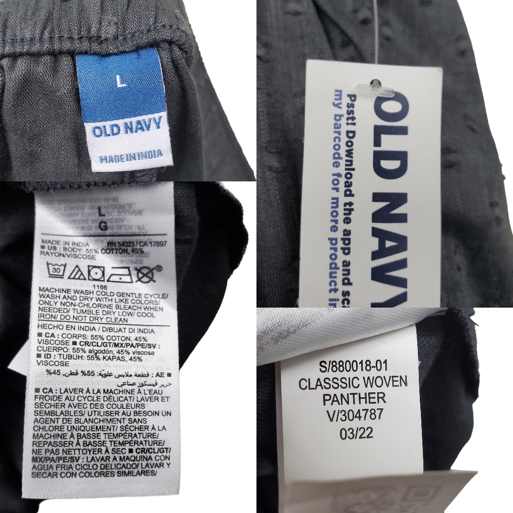 Old Navy Womens Dark Grey Clip Dot Pajama Shorts Size L NWT - Picture 4 of 4